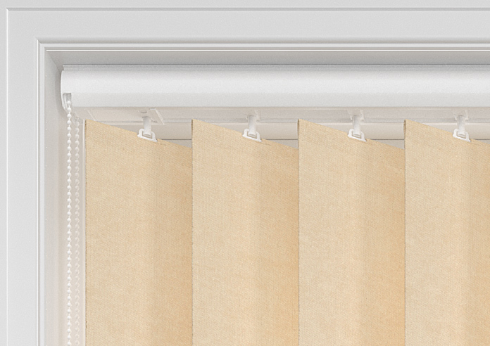 Flori Faux Suede (Blackout), Cream - Vertical Blind - Image 9